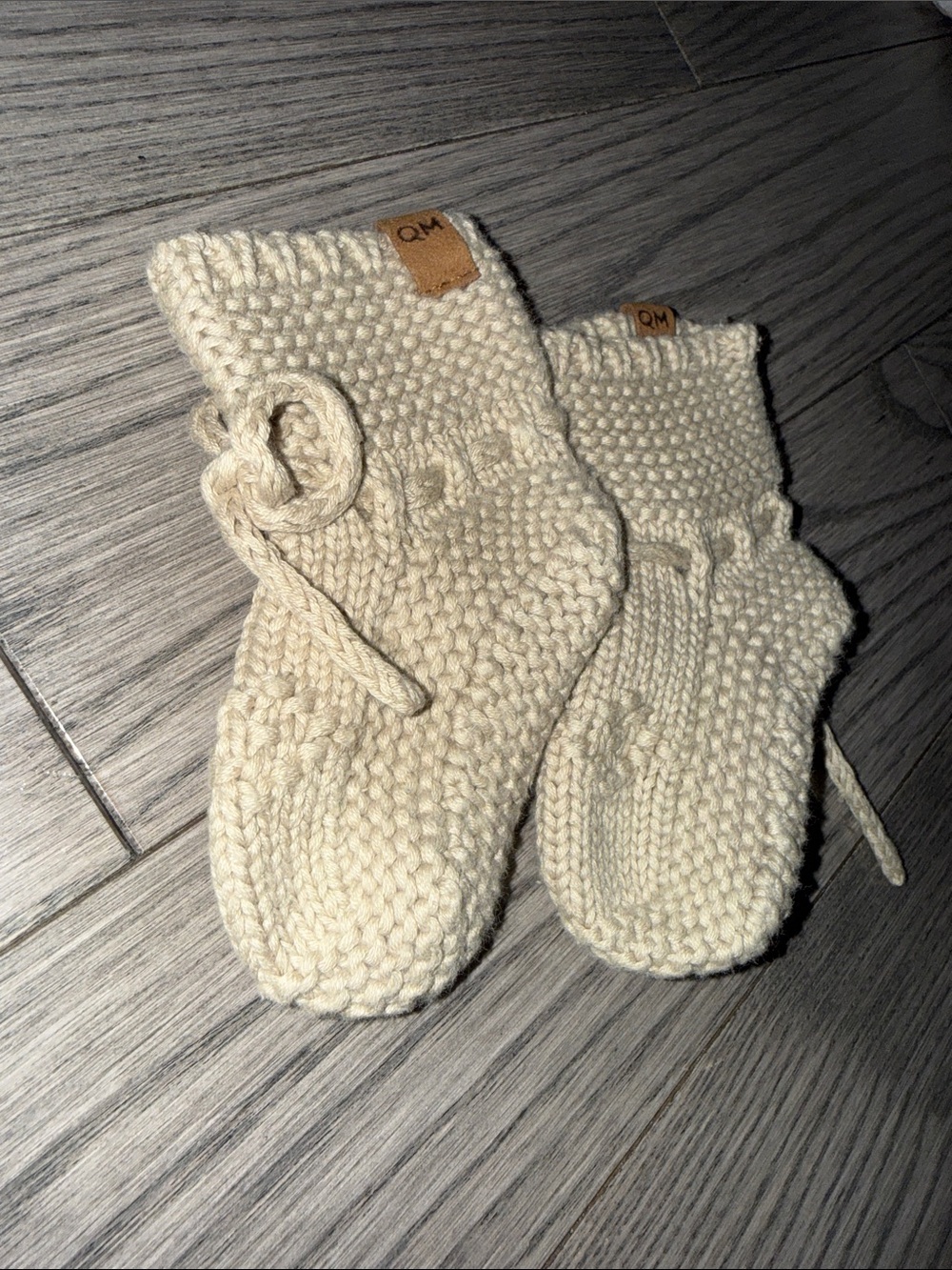Cream Knit Home Slipper Socks - Cozy Cream Indoor Booties